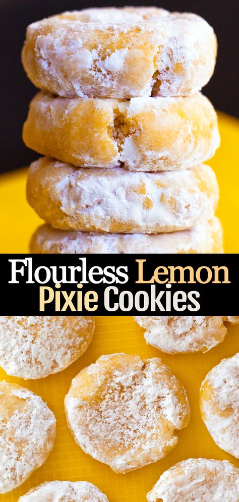 Gluten Free Sweets, Pixie Cookies, 1000 Calorie, Chocolate Covered Katie, Lemon Cookies Recipes, Almond Flour Recipes, Gluten Free Treats, Lemon Cookies, Lemon Desserts