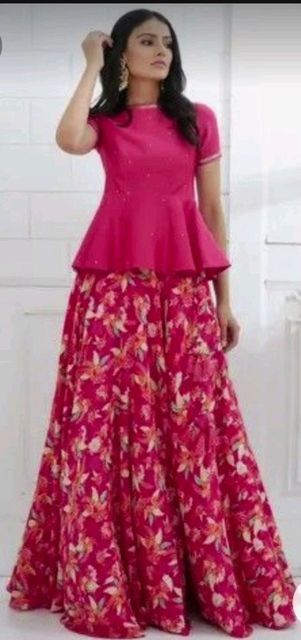 Full Skirt And Top Indian Style, Bridal Lehenga Blouse Design, Long Skirt Top Designs, Latest Top Designs, Cute Casual Outfit, Long Blouse Designs, Long Skirt And Top, Lehenga Saree Design, Long Gown Design