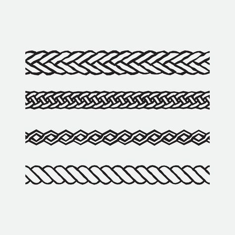 Braided Rope Tattoo, Rope Tattoo Stencil, Rope Pattern Design, Rope Drawing Pencil Art, How To Draw A Rope, How To Draw Rope, Dynamic Ships, Drawing Rope, Alpha Texture