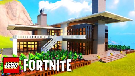 INSANE Modern House Build! Step-by-Step Tutorial 🏠 in Lego Fortnite inspired by Kor Architects | Patreon Lego Fortnite House, Lego Fortnite Builds, Lego Fortnite Ideas, Fortnite Lego, Fortnite Map, Lego Fortnite, Garden Plots, Grow Room, House Build
