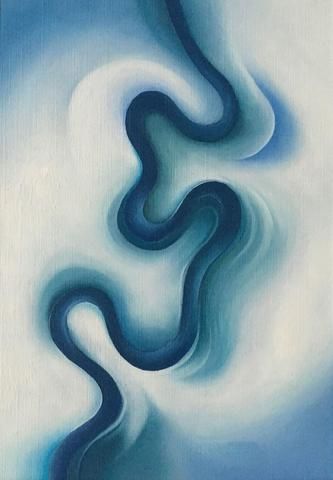 Georgia O'keefe Art, Georgia O Keeffe Paintings, O Keeffe Paintings, Oil Painting On Paper, Rhapsody In Blue, Georgia Okeefe, Blue Abstract Art, Large Framed Prints, Big Art