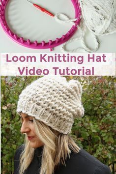 Tela, Loom Knitting Hat, Loom Knitting Patterns Free, Loom Knitting Patterns Hat, Loom Knitting For Beginners, Round Loom Knitting, Circle Loom, Loom Hats, Circular Loom