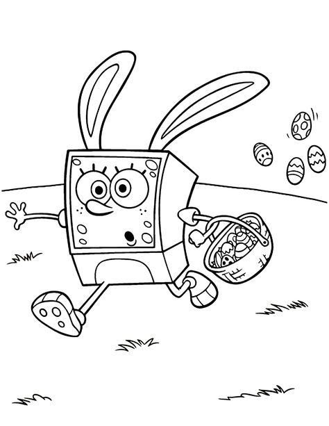 Spongebob Easter, Spongebob Coloring Pages, Bob Sponge, Spongebob Coloring, Spongebob Drawings, Easter Drawings, Star Coloring Pages, Monster Coloring Pages, Disney Princess Coloring Pages