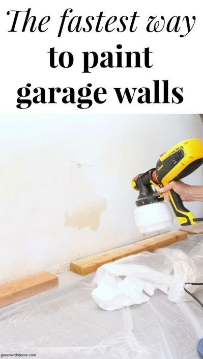 Wondering how to paint garage walls? This tutorial is super easy! Painting garage walls is simple and fast with a paint sprayer – the walls look good as new! Click through for the step by step tutorial! #paint #garage #diy #diyproject #paintsprayer Paint Garage Walls, Painting Garage Walls, Painted Garage Walls, Garage Paint Colors, Diy Garage Gym, Casa Garage, Garage Paint, Rustic Outdoor Decor, Garage Diy