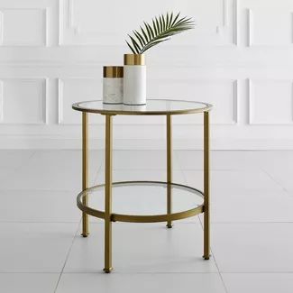 Gold End Table, Glass Side Table, Mirrored End Table, Rattan Side Table, Metal End Tables, Glass End Tables, Tempered Glass Shelves, Glass Side Tables, Set Table