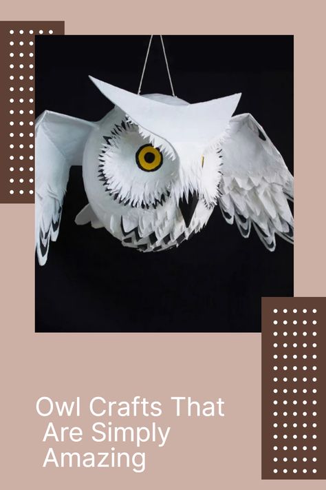 Are you looking for fun, unique owl crafts that are sure to impress your friends? Look no further than Craft-Mart's amazing collection of owl-themed crafts. From handmade wall art to hand-painted rocks to crochet owls, we have it all! Our collection of beautiful owl crafts is perfect for gift-giving or just keeping for yourself. Explore our selection today and start creating something amazing! Paper Owls Diy, 3d Owl Crafts, Harry Potter Owl Craft, Owl Decorations Diy, Wooden Owl Crafts, Owl Crafts For Adults, Owl Diy Crafts, Owl Arts And Crafts, Owl Art Projects For Kids