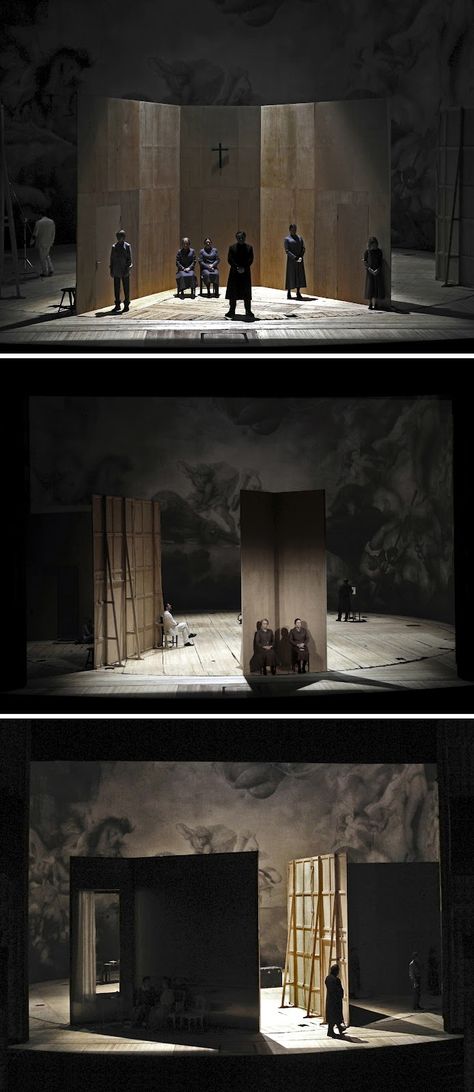 •Rufus Didwiszus• A great idea for minimalistic and tall spaces. Great use of contrast. Conception Scénique, Bühnen Design, Scenography Theatre, Stage Lighting Design, Theatre Inspiration, Instalation Art, Theatre Lighting, Theatre Scene, Set Design Theatre