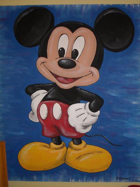 "Mickey Mouse" Disney Series Acrylic Painting on Canvas Mickey Mouse Acrylic Painting, Mickey Mouse Painting Canvases, Disney Canvas Art Ideas, Mickey Mouse Canvas Painting, Disney Art Painting, Mickey Mouse Painting, Mickey Mouse Kunst, Canvas Art Ideas, Disney Canvas Art