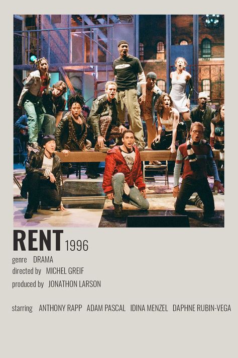 Rent Movie Poster, Rent Poster Musical, Musical Posters Broadway Vintage, Rent The Musical Costumes, Rent Musical Wallpaper, Rent Aesthetic Musical, Rent Wallpaper Musical, Rent The Musical Aesthetic, Rent Musical Aesthetic