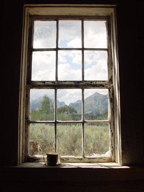 Vintage Window. Looking out of an old window with a tin cup on the window sill , #AFF, #window, #Window, #Vintage, #sill, #cup #ad Jendela Vintage, Window Photography, Window Illustration, Tin Cup, Window Drawing, A Level Art Sketchbook, Vintage Window, Free Art Print, Bedroom Murals