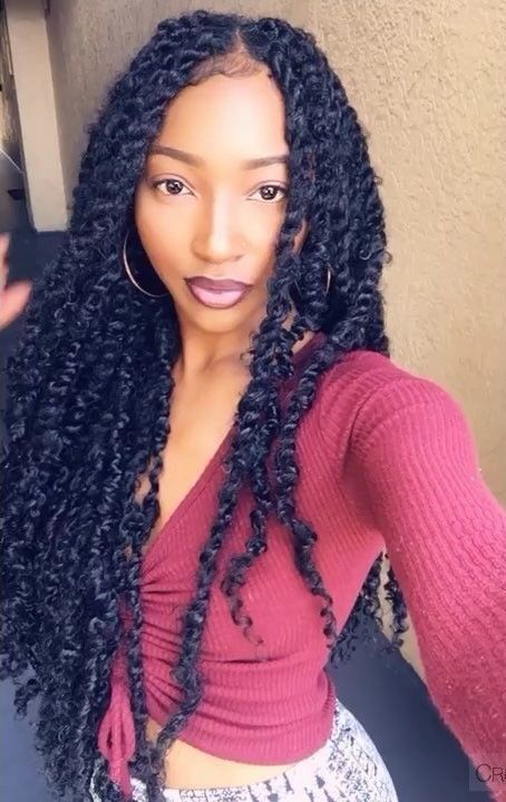 🎱🦋 Pin: SheSoBoujiee 🎱🦋 Nubian Twists, Nubian Twist, Faux Loc, Twisted Hair, Long Hair Tips, Spring Twists, Luxy Hair, Passion Twist, Glossy Hair