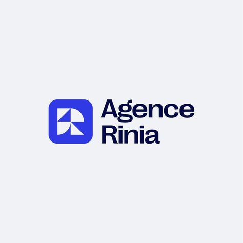 1. The Agence Rinia logo, made of a blue square with rounded corners, with an R inside. The R letter is composed of 2 triangles and 2 quadrants.
2. The design system of the Rinia agency in a mockup of palm leaves. Mockup by Bendito Mockup.
3. Rinia's pattern with the R logo
4. A Rinia Agency's billboard with a palm tree next to it. Mockup by Pangram Pangram Foundry
5. Showcasing the Right Grotesk font by Pangram Pangram Foundry, in use in the Agence Rinia branding. Digital Media Logo, Web Development Logo, Research Logo, Logo Design Agency, Management Logo, Agency Branding, Web Design Logo, Business Branding Inspiration, Digital Creative Agency