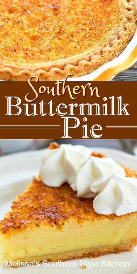 Pie, Southern Buttermilk Pie, Buttermilk Pie Recipe, Buttermilk Pie, Southern Desserts, Buttermilk Recipes, Easy Pie Recipes, Easy Pie, Almond Joy