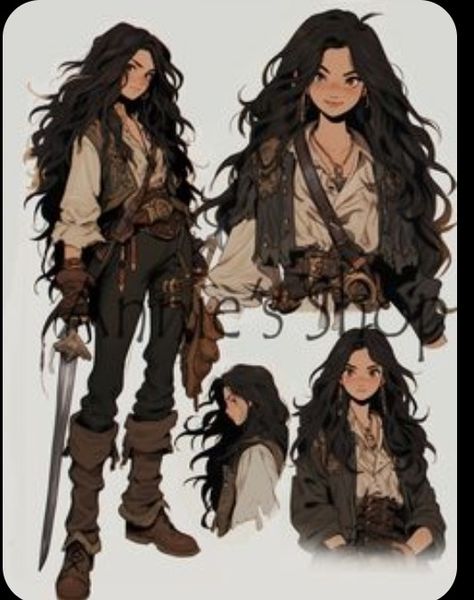 Character Outfits Female, Female Pirate, Outfits Female, Pirate Outfit, Pirate Art, Female Drawing, Dungeons And Dragons Characters, Female Character, Arte Horror