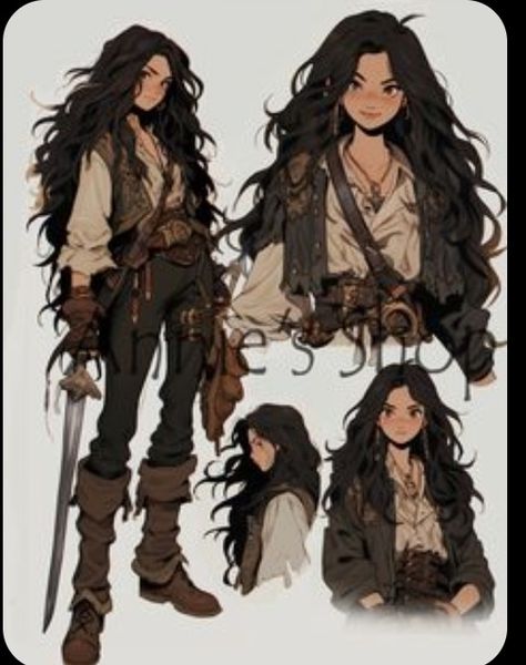 Character Outfits Female, Pirate Clothing, Baju Korporat, Pirate Outfit, Outfits Female, Pirate Art, Dungeons And Dragons Characters, Female Character, Arte Horror