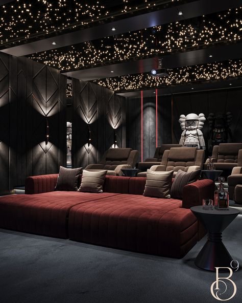 LUXURIOUS CINEMA ROOM DESIGN FROM BASE9 STUDIO! on Behance Cinema Room Design, Home Theather, Home Theater Room Design, Theater Room Design, Home Cinema Room, Summer Italy, Home Theater Rooms, Home Theater Design, Theater Room