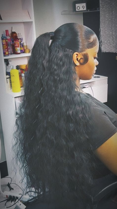 Natural Bday Hairstyles, Half Up Half Down Leave Out Weave, Half Half Down Quick Weave, Boack Girl Hair Style, Simple Sew In Hairstyles, Half Back Half Down, Half Up Half Down To The Back, Half Up Half Down With Tracks, Baddie Half Up Half Down