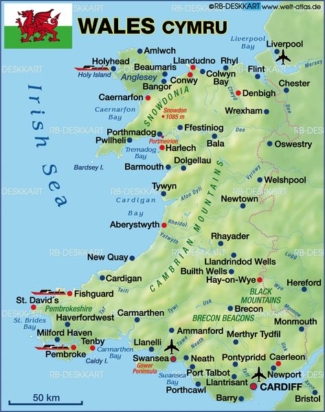 I have traced back my roots as far as 1657 in the township of Pembrokeshire, Pembroke Wales.  It's just above the tip of the distance scale line.  This is where my Great Grandfather x 10 set sail from the port of Milsford Haven 2/11/1709.  My Great Uncle x 10 heard the first shot that was to become the American Revolution! Wales United Kingdom, Map Of Wales Uk, Learning Welsh, Map Of Wales, World Map Europe, Learn Welsh, Welsh Ancestry, Wales Map, Maps Of The World