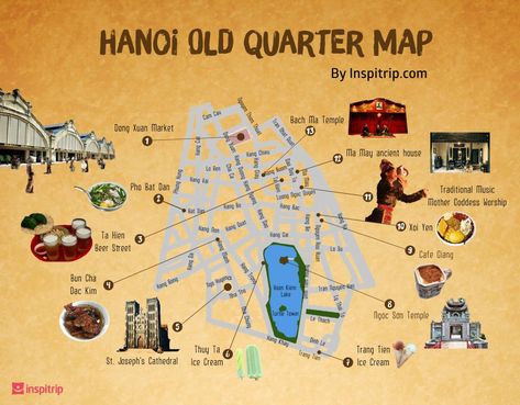 Hanoi Old Quarter Map Old Quarter Hanoi, Hanoi Map, Hanoi Travel, Vietnam Vacation, Vietnam Map, Vietnam Trip, Hanoi Old Quarter, Vietnam Itinerary, Vietnam Hanoi