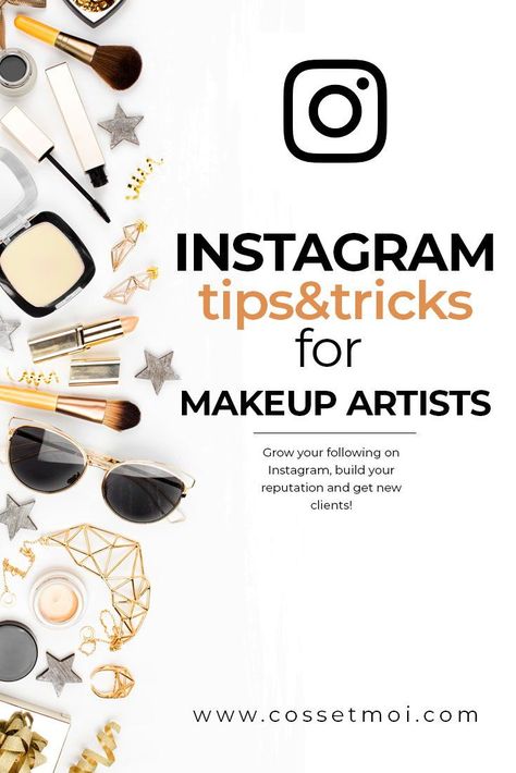 Looking for ways to grow your Instagram following? Knowing how to promote you as a makeup artist on Instagram can be crucial in your career. Read and follow these Instagram tips and tricks to build your reputation as a makeup artist on Instagram. #InstagramMarketing #MakeupArtist #InstagramTips Makeup Artist Starter Kit, Makeup Artist Marketing, Freelance Makeup Artist Business, Makeup Artist Resume, Makeup Artist Career, Business Makeup, Makeup Artist Quotes, Elegantes Makeup, Instagram Makeup Artist