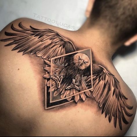 Back Eagle Tattoo, Eagle Back Tattoo, Back Tattoos For Guys Upper, Eagle Chest Tattoo, Adler Tattoo, Tattoo Font For Men, Nature Tattoo Sleeve, Wolf Tattoo Sleeve, Upper Back Tattoos