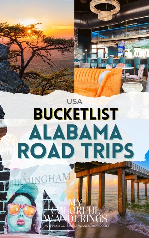 Weekend Getaway Ideas Alabama, Fun Things To Do In Alabama, Mississippi Road Trip Bucket Lists, What To Do In Alabama, Alabama Road Trip Ideas, Alabama Things To Do, Little River Canyon Alabama, Alabama Bucket List, Alabama Road Trip