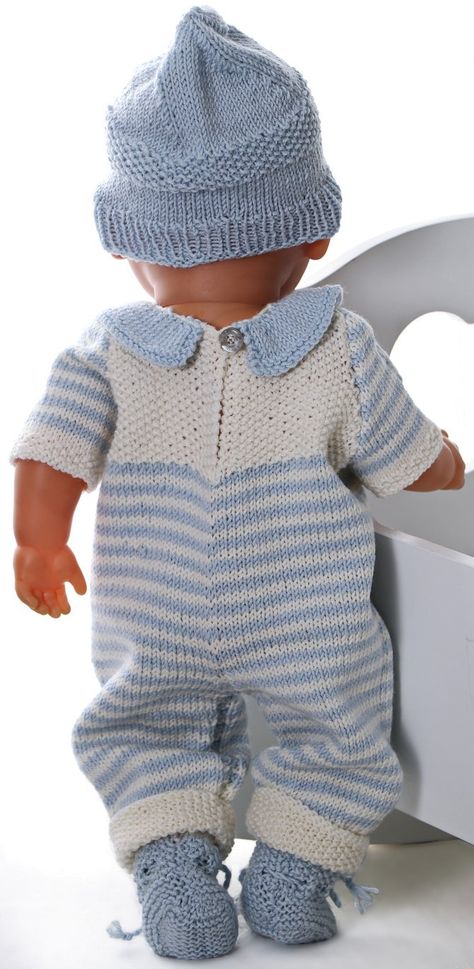 Amigurumi Patterns, Baby Born Kleidung, Baby Born Clothes, Baby Doll Set, Baby Doll Clothes Patterns, Doll Knitting, Knitting Dolls Clothes, Baby Doll Pattern, Baby Knitwear