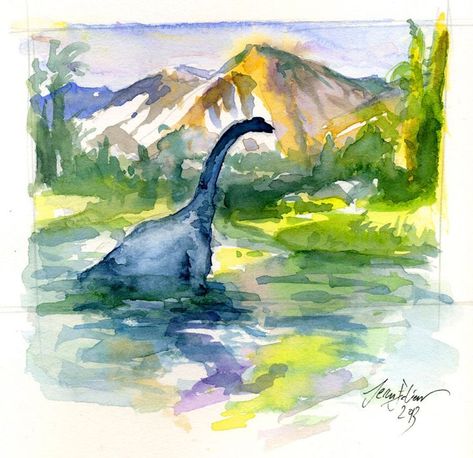 Watercolor Art Dinosaur, Dinosaur Oil Painting, Dinosaur Painting Acrylic, Dinosaur Watercolor Painting, Dino Painting, Dino Watercolor, Botanical Art Drawing, Dinosaur Watercolor, Dinosaur Painting