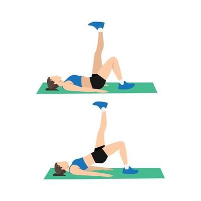 Woman doing back leg lifts exercise. Flat vector illustration isolated on white background 5580029 Vector Art at Vecteezy Pilates, Leg Lifts Workout, Single Leg Bridge, Bridge Workout, Leg Lifts, Leg Day, Fitness Workout, Vector Art, White Background