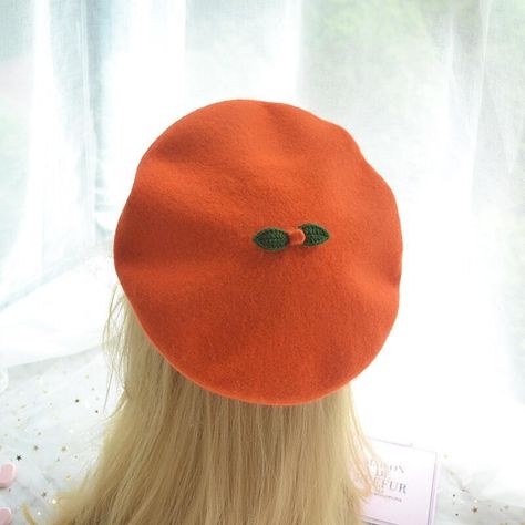 🌻YihFoo Store 👑👗👠👛 on Instagram: “Which fruit you like ? 🍊 🍑 🍋 🥑 🍒 🍓 All available at yihfoo.com Use code yihfoo get 10% off” Sherlock Hat, Orange Beret, Fruit Hat, Slouchy Winter Hat, Winter Beanies, Orange Leaves, Fashion Kpop, Wool Beret, Kawaii Harajuku