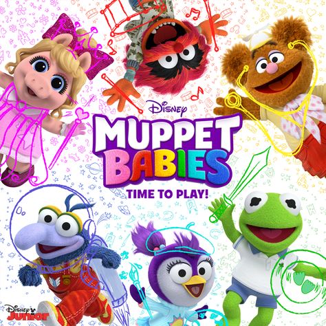 Kermit, Piggy, Fozzie, Animal, Gonzo & Summer! Muppets Party, Disney Jr, Baby Posters, Muppet Babies, Miss Piggy, Mia 3, Baby Themes, Chip Bags, Baby Birthday Party
