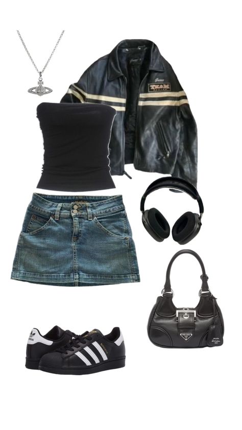 #outfitinspo #outfit #vintage #y2k 80s Blouse Outfit, Summer Outfits For School Aesthetic, Summer Cool Palette Outfits, Coquette Outfit For School, Libra Outfits Style, Dpr Concert Outfit, Eras Tour Outfits Inspiration, All Black Concert Outfit, Outfits When You Have Nothing To Wear