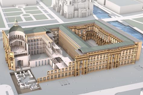 BERLIN | City Palace Reconstruction (Stadtschloss) - "Humboldt-Forum" | U/C - SkyscraperCity Cathedral Architecture, Humboldt Forum, Berlin Palace, New Palace, German Architecture, Types Of Architecture, Berlin City, European Architecture, Layout Architecture