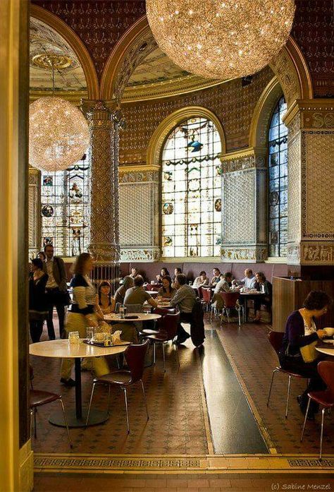 The tearoom ~ at the Victoria & Albert Museum, London. | via : UK Art & Architecture on Facebook London Baby, Kensington London, London Museums, London Places, England And Scotland, London Town, London Calling, London Eye, London Life