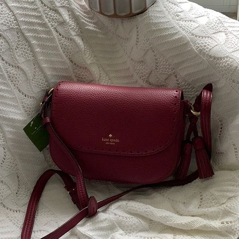 Description: Kate Spade Adelaide James Street Crossbody Wkru4581 New With Tags Details: Pebbled Leather Color: Merlot Adjustable Shoulder Or Crossbody Strap With 21”-23” Drop Flap Magnetic Closure Interior: One Slip Pocket One Zip Pocket. Approximate Size: 9”(L) X 6-1/4”(H) X 3-1/4”(D) Late Spade Purse, Late Spade Bags, Kate Spade Disney, Kate Spade Style, Kate Spade Purse Black, Luxury Bags Collection, Kate Spade Shoulder Bag, Emotional Baggage, Cross Body Purse