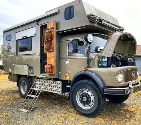 Self Build Campervan, Truck House, Mercedes Camper, Off Road Camper Trailer, Tiny Home On Wheels, Mercedes Truck, Rv Truck, Vw Bus Camper, Campervan Life