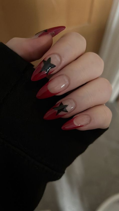 Wow Nails, Punk Nails, Goth Nails, Arylic Nails, Grunge Nails, Pretty Gel Nails, Nagel Inspo, Cat Kuku, Star Nails