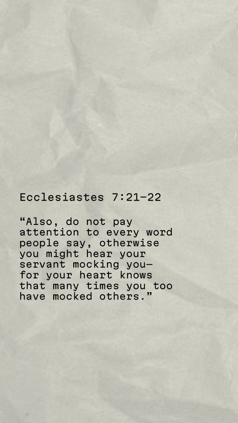 Ecclesiastes 7:21-22 Ecclesiastes 7, Your Aesthetic, Connect With People, Creative Energy, Energy