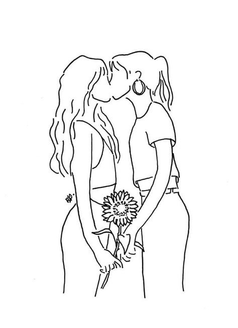 (158) Hashtag #BiVisibilityDay sur Twitter Minimalist Drawing, Lesbian Art, Lgbt Art, Minimal Art, Gay Art, Line Art Drawings, Minimalist Art, Line Drawing, Drawing Sketches