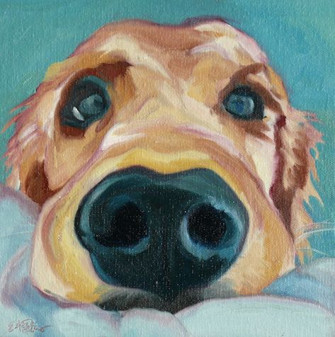 Puppy Nose Acrylic Paintings, Linen Board, Barking Dog, 강아지 그림, Simple Acrylic Paintings, Arte Animal, Beginner Painting, Dog Paintings, Dog Portraits