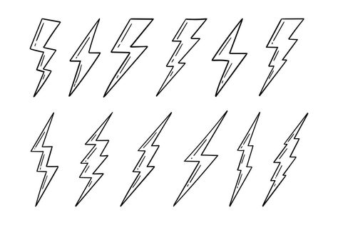 Patchwork, Lightning Bolt Traditional Tattoo, Lightning Bolt Doodle, Simple Lightning Bolt Tattoo, Lightning Line Art, Doodle Lightning, Lightning Doodle, Lightnight Bolt, Lightning Bolt Drawing