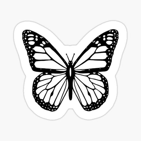 White Stickers | Redbubble White Butterfly Sticker, Black And White Butterfly, Butterfly Black And White, Insect Tattoo, Preppy Stickers, Butterfly Black, Butterfly Sticker, Black And White Stickers, Sticker Black