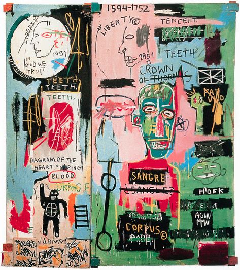 Jean Basquiat, Jm Basquiat, Jean Michel Basquiat Art, Art Andy Warhol, Basquiat Paintings, Basquiat Art, Logos Retro, Rise Art, Jean Michel Basquiat