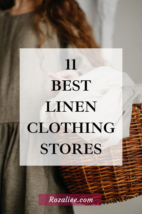 Looking for quality and beautiful linen clothes? It's all in here! Explore our curated list of top linen clothing brands to shop for something that makes you feel relaxed and comfortable! #linenclothingbrands #linenfashionbrand #wheretobuylinendresses linen clothing store linen dresses online shopping where to buy linen clothes Best Linen Dresses, Italian Linen Clothing, Affordable Linen Clothing, Flax Clothing For Women, Linen Looks For Women, Linen Outfit Ideas For Women, 100% Cotton Clothes, 100% Linen Clothing, 100% Cotton Clothing Women