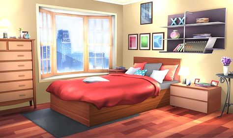 NIGHT to DAY: Bedroom Background (Help) - Creator's Corner / Art Resources - Episode Forums Fond Tiktok, Bedroom Gacha, Interactive Backgrounds, Episode Game, Hiasan Dalaman Rumah, Episode Interactive, Cartoon School, Fancy Bedroom, Casa Anime