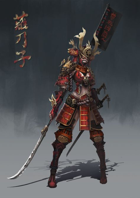 ArtStation - samurai, Anima 08 Fire Kingdom, Girl Samurai, Samurai Dragon, Dragon Samurai, Red Samurai, Guerriero Samurai, Ronin Samurai, Female Samurai, Samurai Artwork