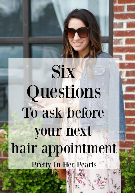 Six questions to ask before your next hair appointment, Pretty In Her Pearls, Houston Blogger #hairtips #consultation #haircolor #haircut #springstyle #prettyinherpearls #hairappointment questions What To Ask For At The Hairdresser, Grove Collective, Latina Style, Haircut Salon, Millennial Fashion, Frizz Hair, Eco Friendly Beauty, Style Edit, Hair Appointment