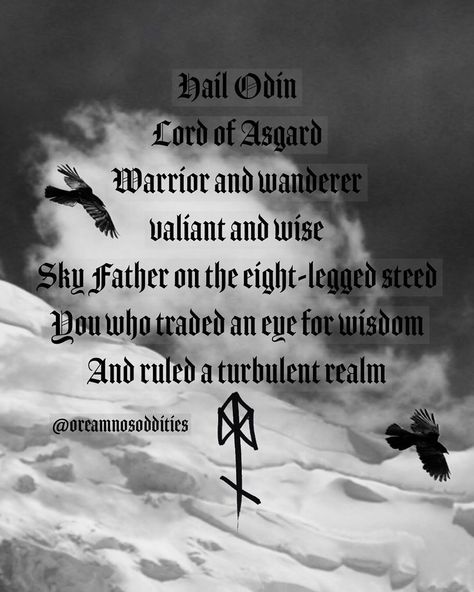 Hail Odin!   Oreamnosoddities.com Norse Mythology Wallpaper, Male Wiccan, Viking Shaman, Hail Odin, Mythology Wallpaper, Forbidden Kingdom, Bind Runes, Norse Paganism, Vikings History