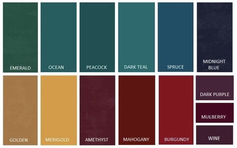 Bordeaux, Modern Jewel Tone Color Palette, Jewel Tone Victorian Decor, Deep Tones Colour Palettes, Gem Tones Palette, Navy And Emerald Color Palette, Dark Emerald Color Palette, Jewel Tone Bedrooms, Victorian Color Palette Vintage