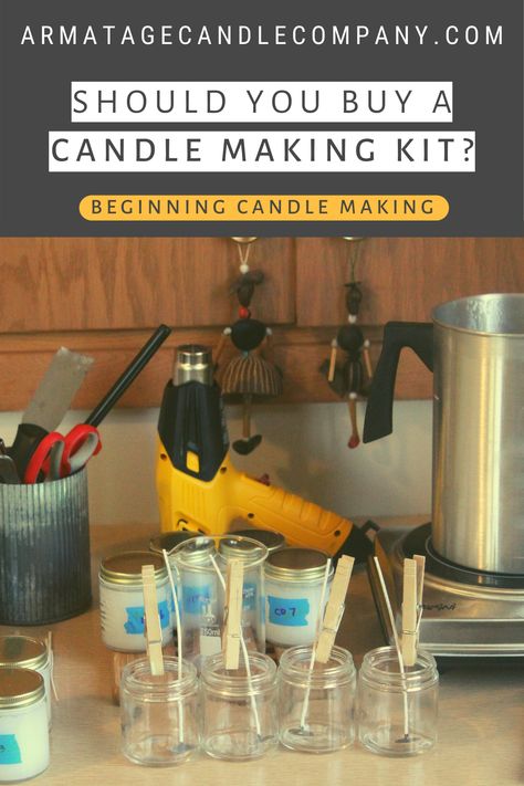 Candle Making Supply List, Tools For Candle Making, Candle Making Kits For Beginners, Candle Making Tools, Candle Making Supplies List, Candle Making Room, Candle Making Kits, Candle Making Equipment, Candle Making Recipes